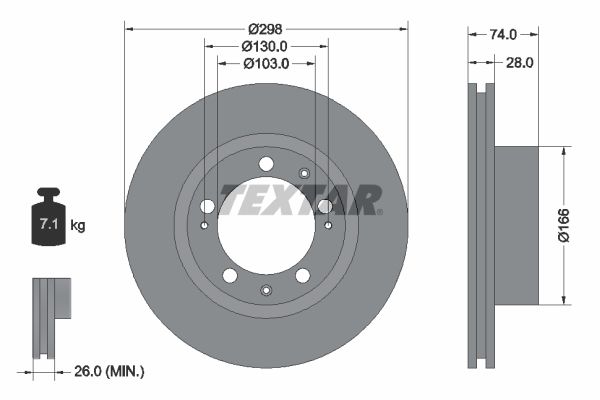 TEXTAR Тормозной диск 92052300