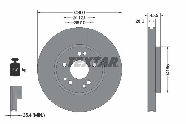 TEXTAR Тормозной диск 92057900