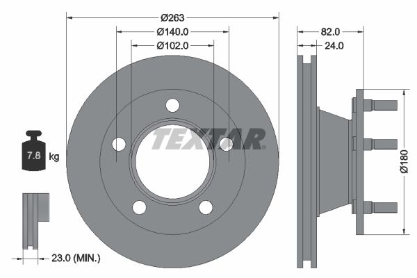 TEXTAR Тормозной диск 92087300
