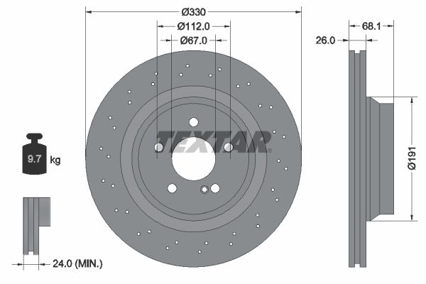 TEXTAR Тормозной диск 92120000