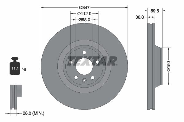TEXTAR Тормозной диск 92132400