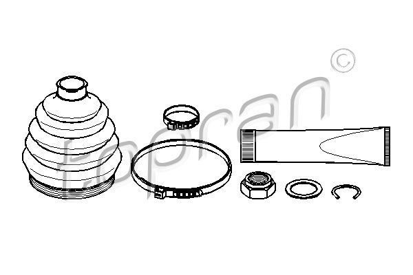 TOPRAN Комплект пылника, приводной вал 102 816