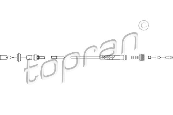 TOPRAN Тросик газа 103 081