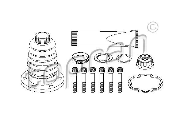 TOPRAN Комплект пылника, приводной вал 108 215