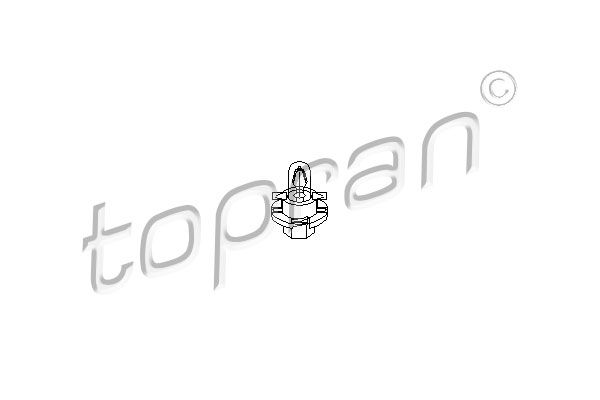 TOPRAN Лампа накаливания, освещение щитка приборов 109 095