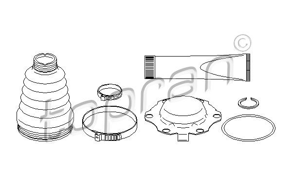 TOPRAN Комплект пылника, приводной вал 111 632