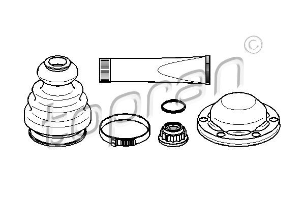 TOPRAN Комплект пылника, приводной вал 111 633