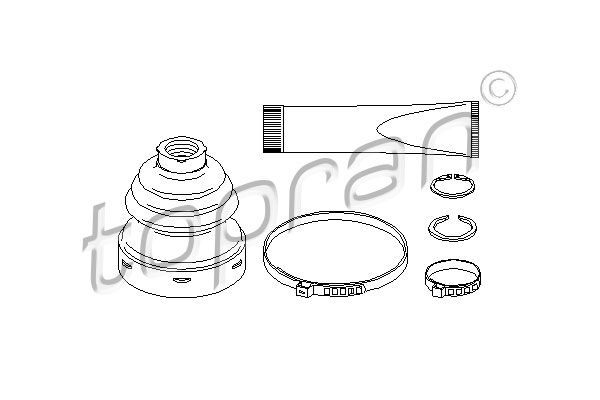 TOPRAN Комплект пылника, приводной вал 111 682