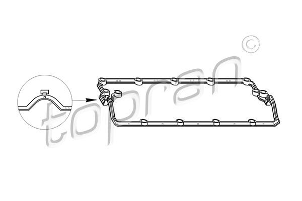 TOPRAN Прокладка, крышка головки цилиндра 112 394