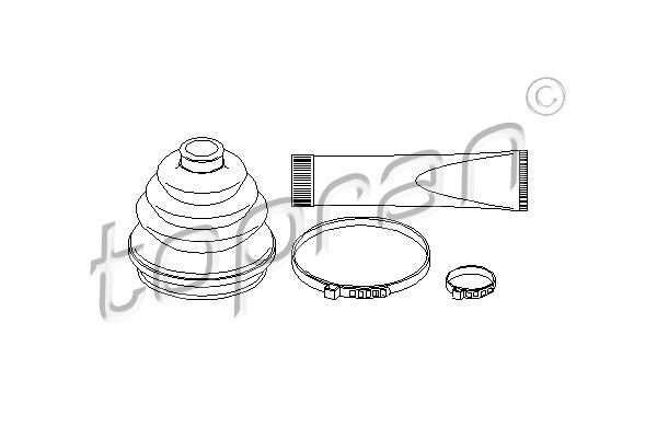 TOPRAN Комплект пылника, приводной вал 202 423