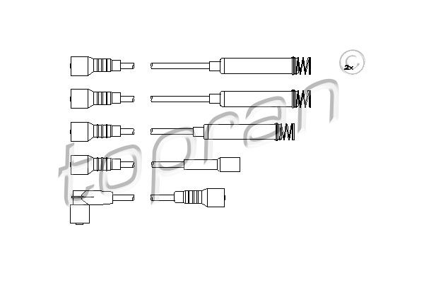 TOPRAN uždegimo laido komplektas 202 519