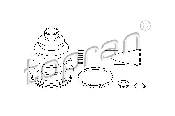 TOPRAN Комплект пылника, приводной вал 207 120