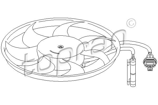 TOPRAN Вентилятор, охлаждение двигателя 207 218