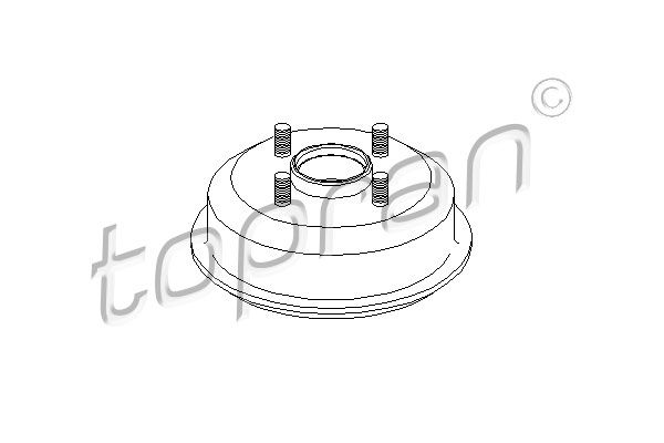 TOPRAN stabdžių būgnas 301 015