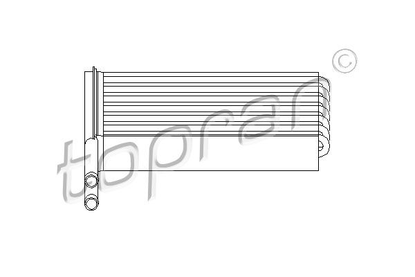 TOPRAN Теплообменник, отопление салона 302 109