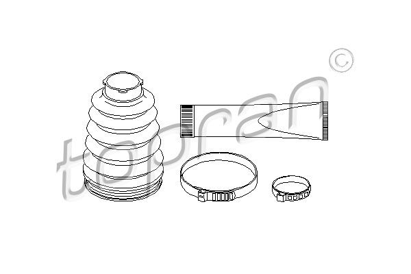 TOPRAN Комплект пылника, приводной вал 400 726