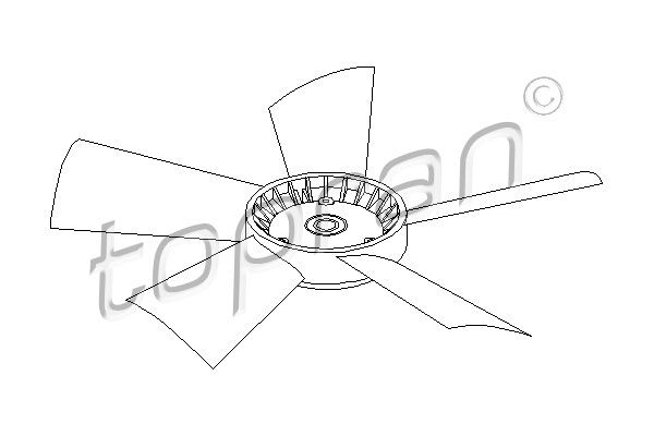 TOPRAN Крыльчатка вентилятора, охлаждение двигателя 401 469