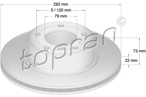 TOPRAN stabdžių diskas 500 945