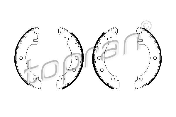 TOPRAN Комплект тормозных колодок 700 605