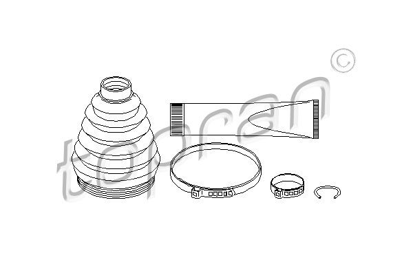 TOPRAN Комплект пылника, приводной вал 700 719