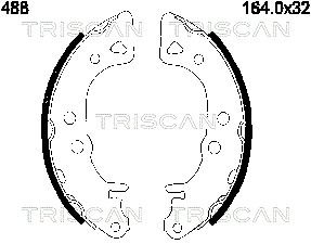 TRISCAN Комплект тормозных колодок 8100 10488