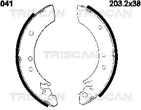 TRISCAN Комплект тормозных колодок 8100 13501