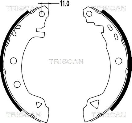 TRISCAN stabdžių trinkelių komplektas 8100 15580