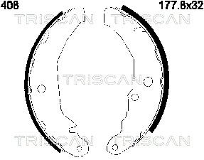 TRISCAN stabdžių trinkelių komplektas 8100 16408