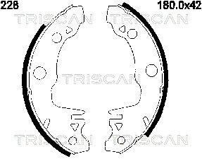 TRISCAN Комплект тормозных колодок 8100 16518