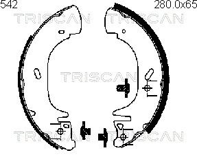 TRISCAN stabdžių trinkelių komplektas 8100 16542