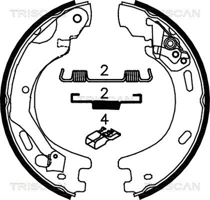 TRISCAN Комплект тормозных колодок, стояночная тормозная с 8100 17015