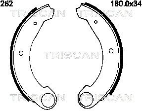 TRISCAN stabdžių trinkelių komplektas 8100 38262