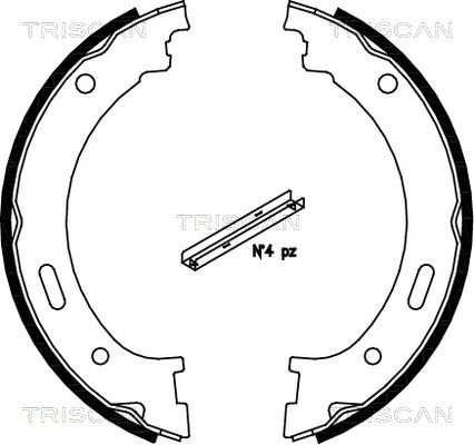 TRISCAN Комплект тормозных колодок, стояночная тормозная с 8100 80009