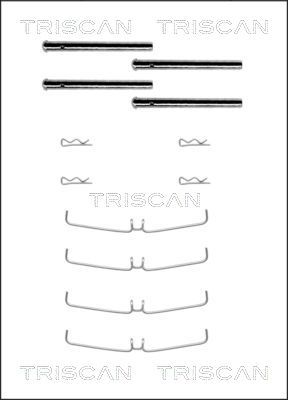 TRISCAN priedų komplektas, diskinių stabdžių trinkelės 8105 101456