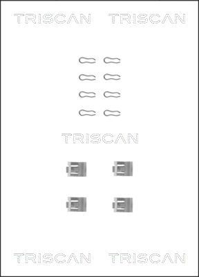 TRISCAN priedų komplektas, diskinių stabdžių trinkelės 8105 101507