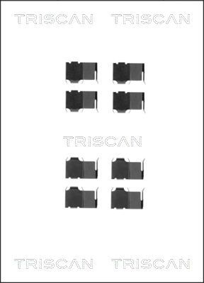 TRISCAN priedų komplektas, diskinių stabdžių trinkelės 8105 101522