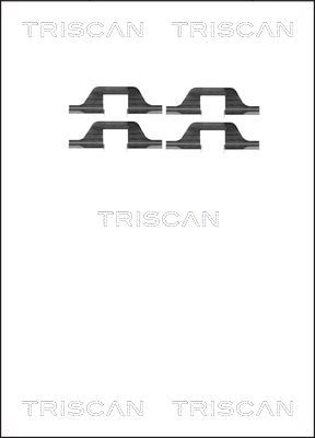 TRISCAN priedų komplektas, diskinių stabdžių trinkelės 8105 101591