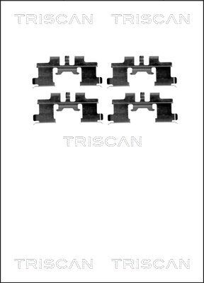 TRISCAN priedų komplektas, diskinių stabdžių trinkelės 8105 101641