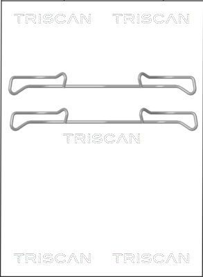 TRISCAN priedų komplektas, diskinių stabdžių trinkelės 8105 101642
