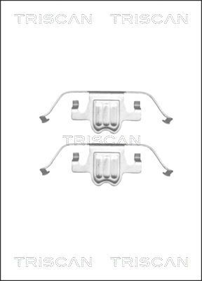 TRISCAN priedų komplektas, diskinių stabdžių trinkelės 8105 111618