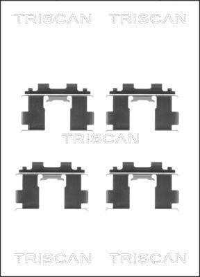 TRISCAN priedų komplektas, diskinių stabdžių trinkelės 8105 141590
