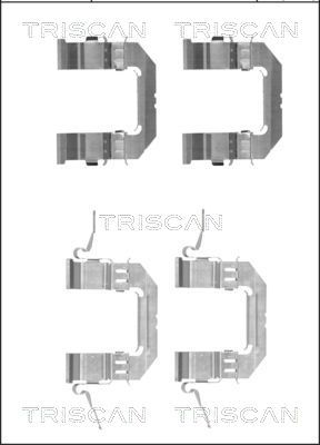 TRISCAN priedų komplektas, diskinių stabdžių trinkelės 8105 141600