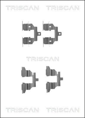 TRISCAN priedų komplektas, diskinių stabdžių trinkelės 8105 141602