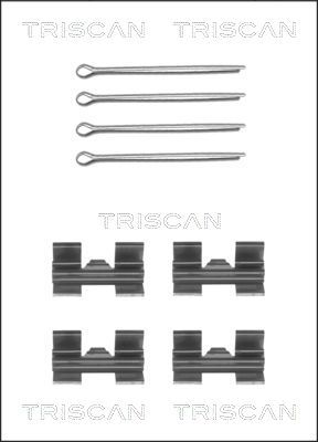 TRISCAN priedų komplektas, diskinių stabdžių trinkelės 8105 171001