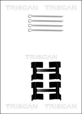 TRISCAN priedų komplektas, diskinių stabdžių trinkelės 8105 171002