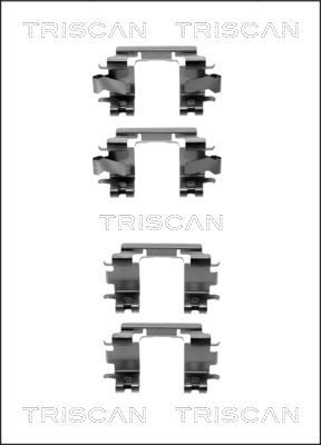 TRISCAN priedų komplektas, diskinių stabdžių trinkelės 8105 401616
