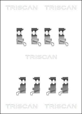 TRISCAN priedų komplektas, diskinių stabdžių trinkelės 8105 411608
