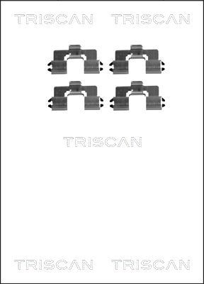 TRISCAN priedų komplektas, diskinių stabdžių trinkelės 8105 501581