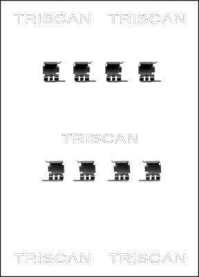TRISCAN priedų komplektas, diskinių stabdžių trinkelės 8105 691616