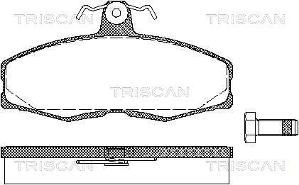 TRISCAN Комплект тормозных колодок, дисковый тормоз 8110 10232